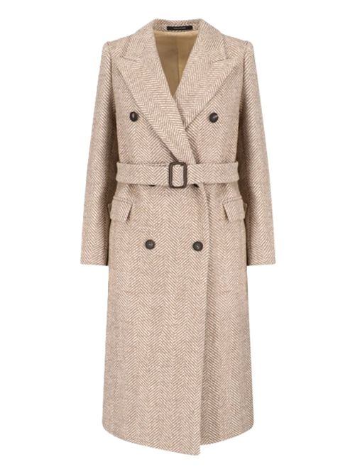 TAGLIATORE cappotto in lana jole cc spinato beige tortora TAGLIATORE | 340218 S 25I410ET948727